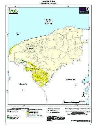 Orografia delle principali caratteristiche dello Yucatan