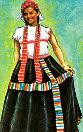 Typische Kostüme der Tlaxcala wichtigsten Eigenschaften