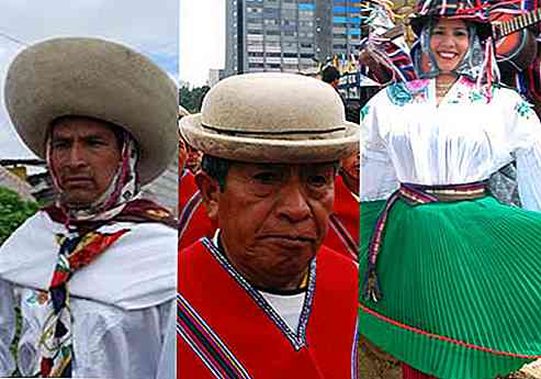 Gewänder der typischen ecuadorianischen Sierra (8 ethnische Gruppen)